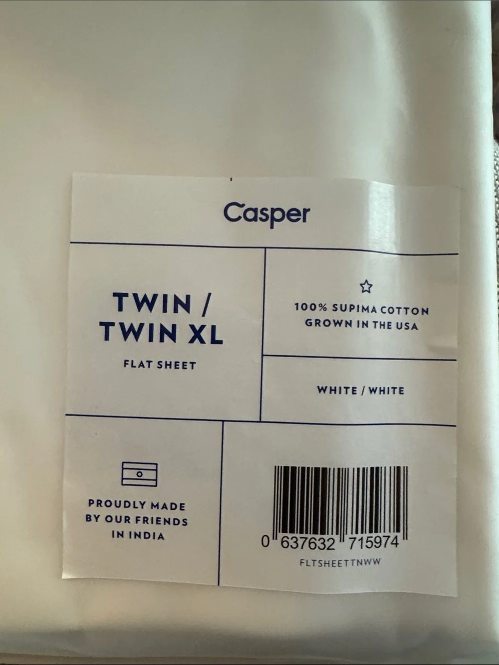 Casper white flat